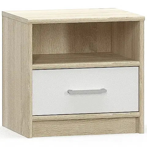 Nočné stolíky NABBI Tavir N nočný stolík dub sonoma / biela