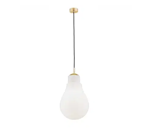 Svietidlá Argon 4879 - Luster na lanku JESSE 1xE27/15W/230V zlatá/biela 4879