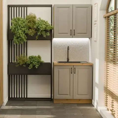 Modulový kuchynský nábytok Kuchynská linka Stilo Clay Grey/Artisan 80cm bez pracovnej dosky