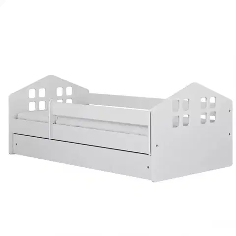 Postele pre dievčatá Detská posteľ Kacper+Sz Biely 80x140