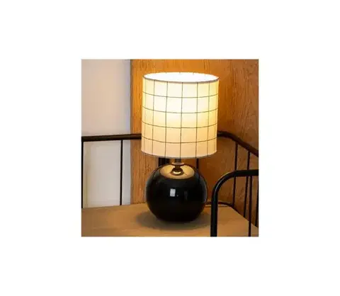 Lampy Atmosphera - Stolná lampa TIMÉO 1xE14/60W/230V čierna/biela 116289W