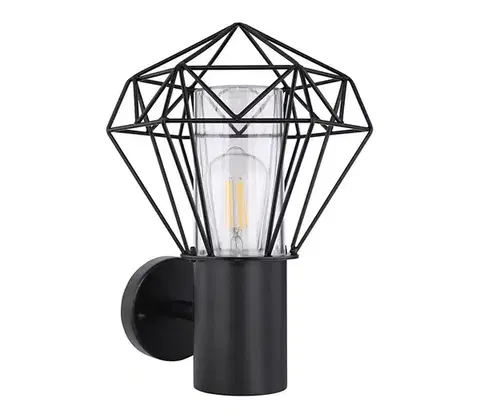 Svietidlá Globo 31355 - Vonkajšie nástenné svietidlo HORACE 1xE27/15W/230V IP44 31355