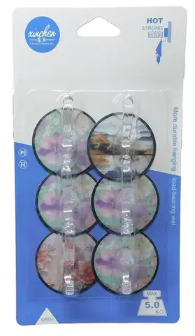 Držiaky na uteráky MAKRO - Háčiky sada 6ks