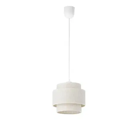 Svietidlá  Luster na lane BOHO 1xE27/60W/230V pr. 20 cm biela H0184