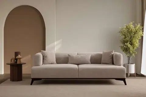 Pohovky a gauče Trojmiestna pohovka Hera - Cream, Black