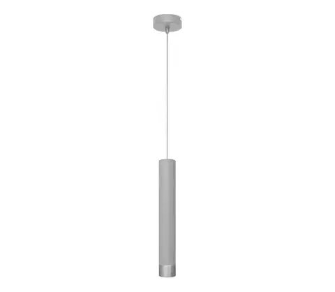 Svietidlá  LED Luster na lanku TUBA 1xGU10/4,8W/230V šedá/matný chróm W-KM 1111/1 GR+CH