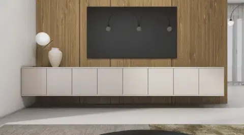 TV stolíky ArtPK Závesný TV stolík BIANCO | 280 cm