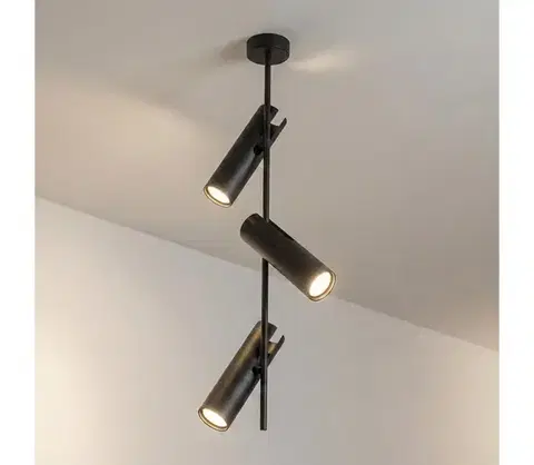 Svietidlá BRILAGI - Luster na tyči BRANCH 3xGU10/30W/230V čierna WO-N10-03-BLK-OEM