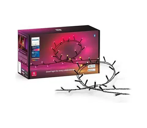 LED osvetlenie Philips-LED RGBW Stmievateľná vonkajšia reťaz HUE WACA 250xLED 24,4 m IP54 8720169246621