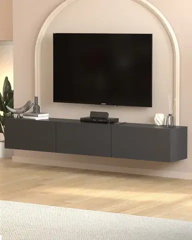 TV stolíky MISS nástenný TV stolík, antracit