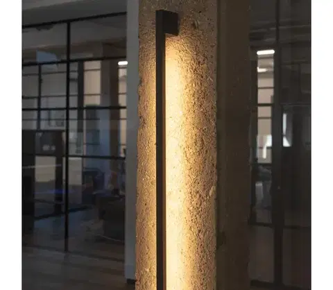 LED osvetlenie  38894 - LED Vonkajšie nástenné svietidlo YALTE LED/8W/230V 4000K IP54 čierna 38894