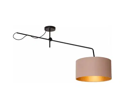 Svietidlá  LED nastaviteľný prisadený luster VENICE 1xE27/60W/230V béžová/zlatá H0256