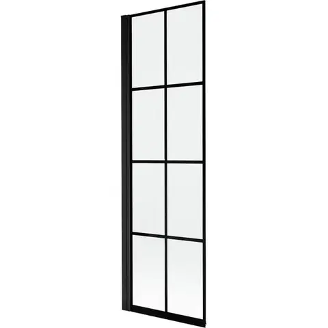 Sprchové dvere MEXEN - MIST vaňová zástena 60x150 cm 6mm 1-s, čierna, dekor, ľavá 8A9-060-001-70-77-L