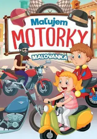 Nalepovačky, vystrihovačky, skladačky Maľujem motorky - maľovanka