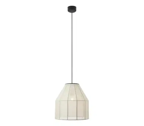 Svietidlá Markslöjd 108956 - Závesný luster AIKO 1xE27/60W/230V pr. 37 cm krémová/čierna 108956