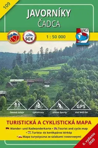 Turistika, skaly Javorníky - Čadca - TM 109 - 1:50 000, 6. vydanie