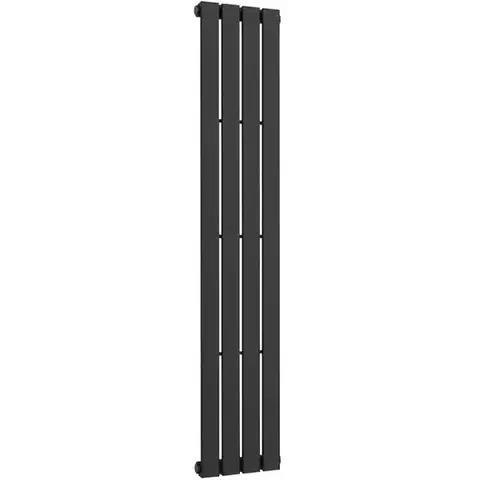 Radiátory do kúpeľne CERANO - Kúpeľňový radiátor Arlen - bočné pripojenie - 558 W - čierna matná - 1800x300 mm CER-278650
