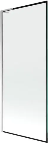 Sprchové dvere MEXEN/S - Next L vaňová zástena FIX 80 x 150, čierna vzor, chróm 895-080-000-03-70-01