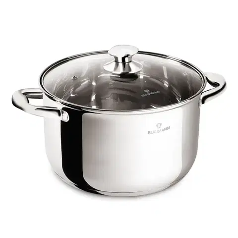 Hrnce BLAUMANN - Hrniec nerez a sklenená pokrievka 24cm/6l Gourmet Line