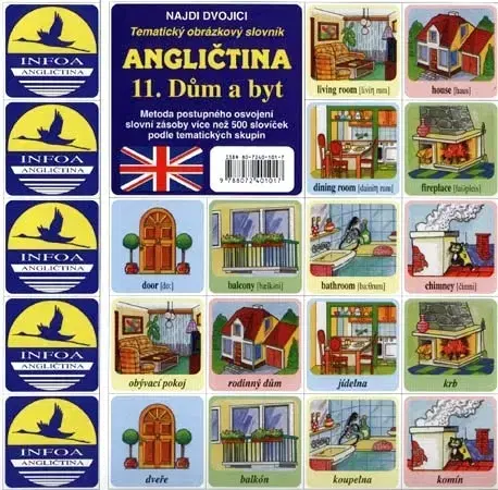 Gramatika a slovná zásoba Najdi dvojici - Angličtina - 11. Dům a byt - Kolektív autorov