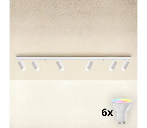 Svietidlá BRILAGI - LED RGBW stmievateľné bodové svietidlo SELE MODERN 6xGU10/6,5W/230V Wi-Fi biela BG2875+AI2320