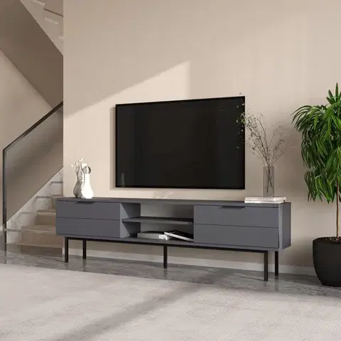TV stolíky TV stolík Paul - Anthracite
