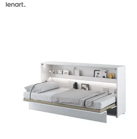 Postele Dig-net nábytok Sklápacia posteľ Lenart BED CONCEPT BC-06 biela | 90 x 200 cm
