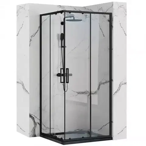 Sprchové kúty 90x90 Sprchový kút Punto Rea K4801 90x90x190 black