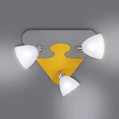 Lampy do spálne Lampa puzzle K3P-8 žltá/šedá PL3