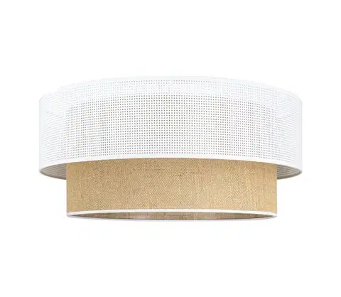 Svietidlá  Stropné svietidlo BORHO 1xE27/60W/230V Ø 40 cm biela/juta 0250