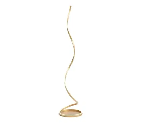 Lampy Redo 01-4282 - LED Stmievateľná stojacia lampa SCROLL LED/30W/230V zlatá 01-4282