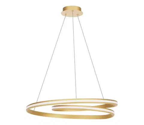 Svietidlá Redo 01-4364 - Stmievateľný LED luster na lanku TORSION LED/60W/230V zlatý 01-4364