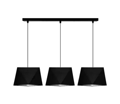 Svietidlá  Luster na lanku DIAMENT 3xE27/60W/230V čierna 0309