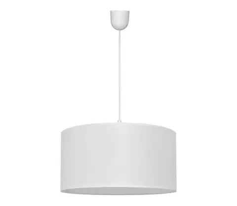 Svietidlá  Luster na lanku ALBA 1xE27/15W/230V pr. 40 cm biela W-4020/1 WT+SCW-P WT