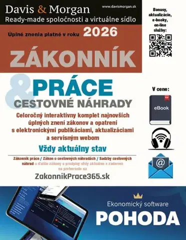 Zákony, zbierky zákonov Zákonník práce a Cestovné náhrady 2026