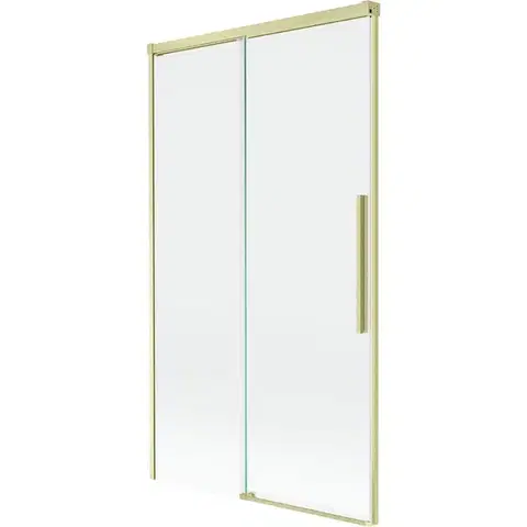 Sprchové dvere MEXEN/S - Rox vaňová zástena 2-krídlová posuvná 100 x 150, transparent, zlatá kartáčovaná 8C9-100-001-55-00