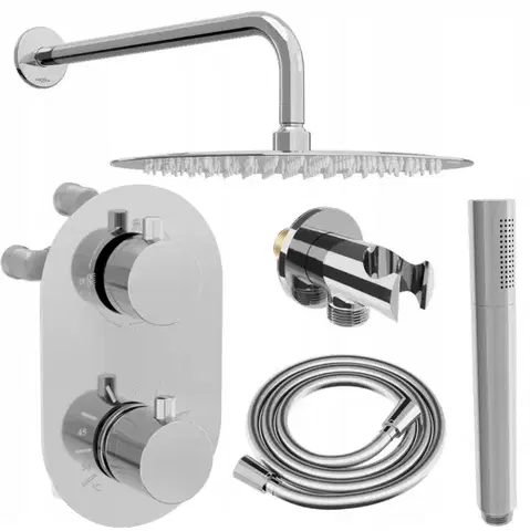 Kúpeľňové batérie MEXEN/S MEXEN/S - Kai DR70 podomietkový sprchový SET + slim sprcha 25, chróm 77602DR7025-00