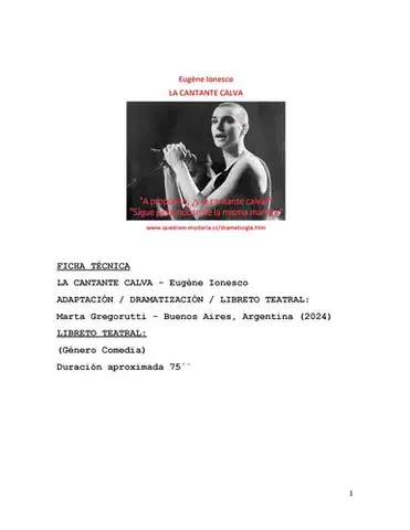 Dráma, divadelné hry, scenáre La Cantante Calva - Eugéne Ionesco