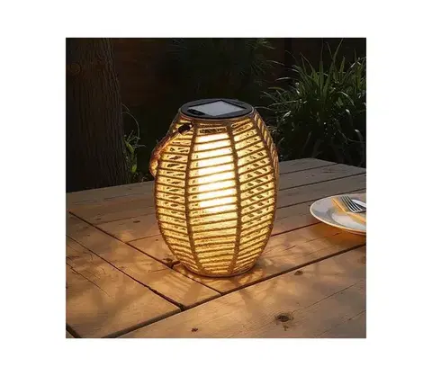 LED osvetlenie Atmosphera - LED solárna lucerna GINA LED/1,2V 800 mAh IP44 juta 210380
