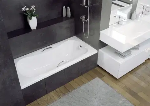 Vane BESCO - Obdĺžniková vaňa ARIA PROSAFE - Nožičky k vani - Bez nožičiek, Rozmer vane - 150 × 70 cm VANARIA150PROS
