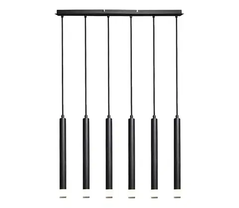 Svietidlá Rabalux 72362 - Luster na lanku RAMIRA 6xG9/5W/230V čierna 72362