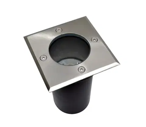 Záhradné lampy  Vonkajšie nájazdové svietidlo 1xGU10/35W/230V IP44 matný chróm SKU012811