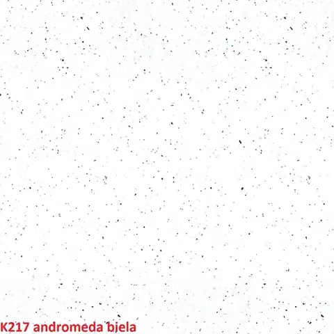 Kuchynské linky ArtExt Rohová pracovná doska - 38 mm 38 mm: Andromeda biela K217 GG  lesk