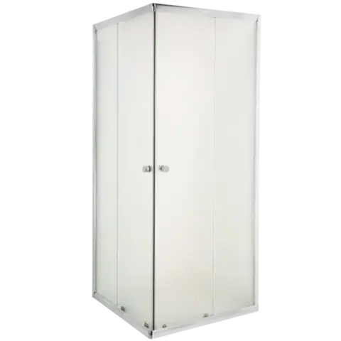Sprchovacie kúty INVENA - Sprchovací kút štvorec PARLA, profil: chróm, sklo frosted 80x80 AK-48-181-O