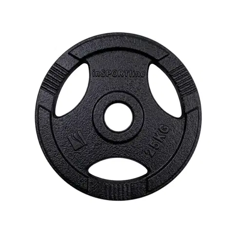 Závažia k činkám Liatinový olympijský kotúč inSPORTline Hamerton Black 25 kg 50 mm