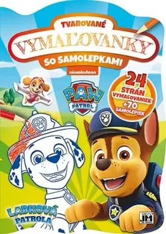 Nalepovačky, vystrihovačky, skladačky Tvarované vymaľovanky: Labková patrola