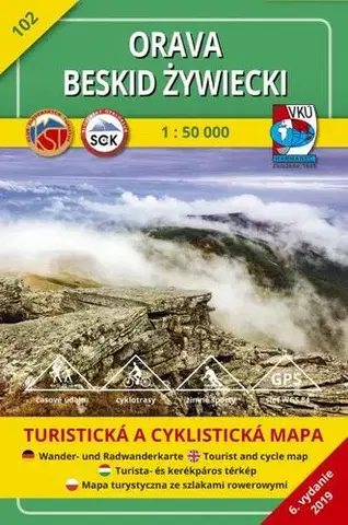 Turistika, skaly Orava - Beskid Zywiecki - TM 102 - 1: 50 000