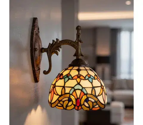 Svietidlá BRILAGI - Tiffany vitrážné nástenné svietidlo MIRABELLA 1xE14/40W/230V BRW-12028A