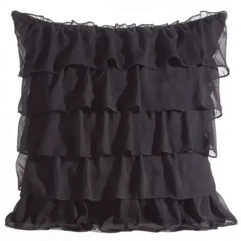 Dekoračné obliečky Obliečka na vankúš Daisy 45x45 čierna 410632