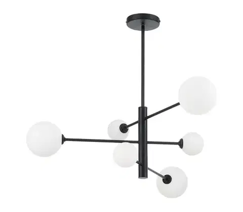 Svietidlá Light Prestige Luster na tyči DORADO 6xG9/40W/230V čierna LP-002/6P BK